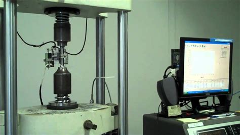 a tension test was performed on a steel specimen|voltage test on steel.